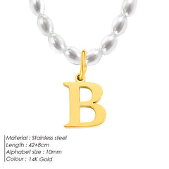 Lumi Luxe Stainless Steel Letter Necklace