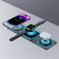 Magnetic Clear 3-in-1 Wireless Charging Station