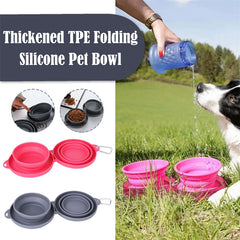 Flexi Feast Rubber Foldable Double Pet Feeding Bowls
