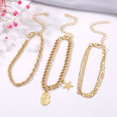 Star Struck Retro Five-Pointed Star Bracelet Set