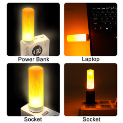 Flame Glow USB Atmosphere Candle Lamp