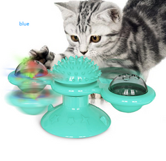 Twist & Tickle Rotating Cat Toy with Scratching and Teeth Cleaning