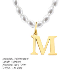 Lumi Luxe Stainless Steel Letter Necklace
