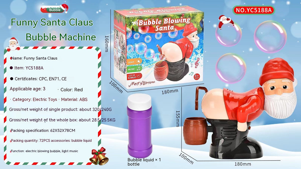 Jolly Bubble Santa Claus Music & Light Toy