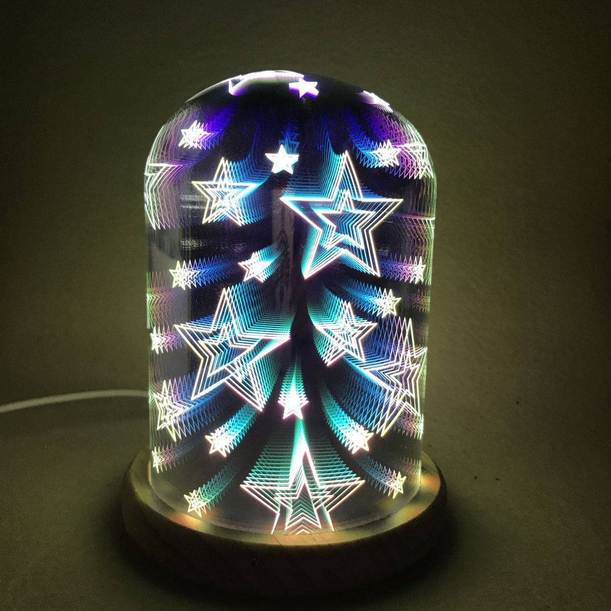 Enchanted Glow 3D Glass Lamp