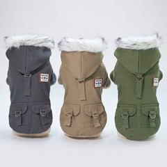 Cozy Paws Winter Dog Coat with Cap