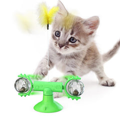 Twist & Tickle Rotating Cat Toy with Scratching and Teeth Cleaning
