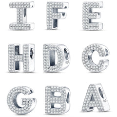Alphabet bead Silver-Plated Letter Bead Bracelet & Necklace Set