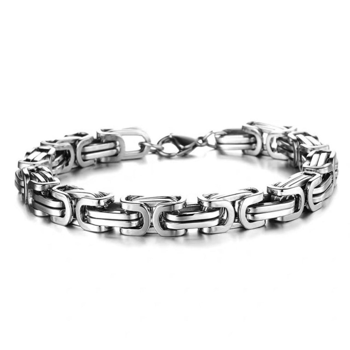 Titanium Silver Emperor Stainless Steel Bracelet