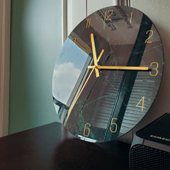Silent Elegance Luxury Glass Wall Clock