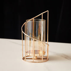 Nordic Glow Wrought Iron Candle Holder