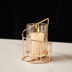 Nordic Glow Wrought Iron Candle Holder