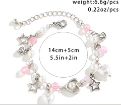 Crystal Love Pastoral Charm Bracelet