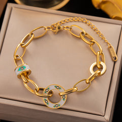 Titanium Elegance Oil Droplet Bracelet