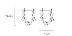 S925 Silver Hollow Flower Ear Clip