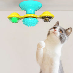 Twist & Tickle Rotating Cat Toy with Scratching and Teeth Cleaning