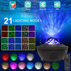 Star Wave Bluetooth LED Projector & Music Light