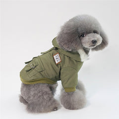Cozy Paws Winter Dog Coat with Cap