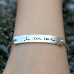 Engrave Pro Titanium Steel Letter Bracelet