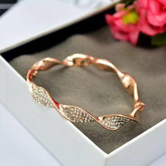 Glimmer Twist Rhinestone Spiral Zircon Bracelet