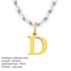 Lumi Luxe Stainless Steel Letter Necklace