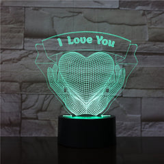 Eternal Embrace 3D LED Night Light