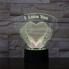 Eternal Embrace 3D LED Night Light