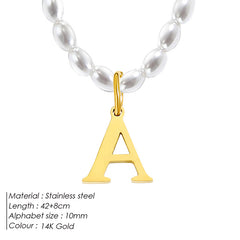 Lumi Luxe Stainless Steel Letter Necklace