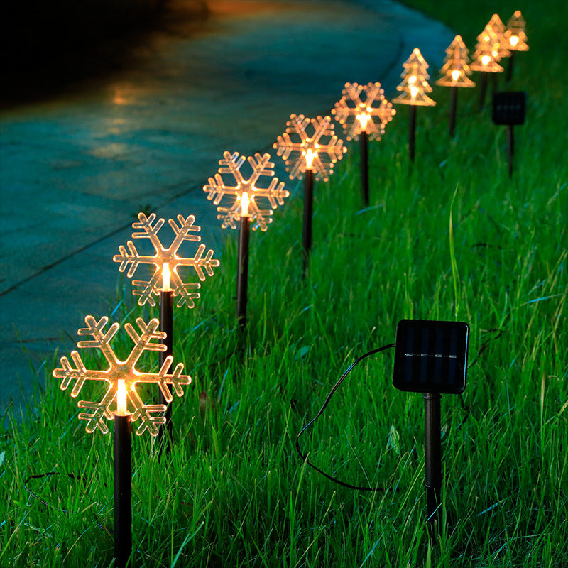 Starry Snow Solar Christmas Tree Lawn Light