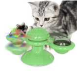 Twist & Tickle Rotating Cat Toy with Scratching and Teeth Cleaning