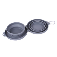 Flexi Feast Rubber Foldable Double Pet Feeding Bowls