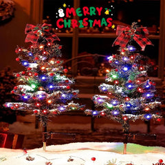 Solar Glow Waterproof Christmas Tree Pathway Lights