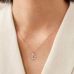Frosted Elegance Rotatable 925 Silver Snowflake Necklace with Rhinestones