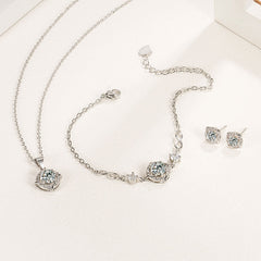 Diamond Breeze Women's Windmill Pendant Necklace & Bracelet Set