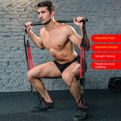 Body Workout Bar with Resistance Bands & Rubber Buckles