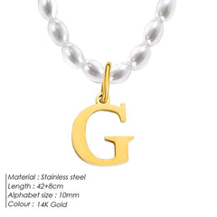 Lumi Luxe Stainless Steel Letter Necklace