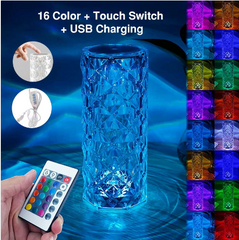 Creative Crystal Rechargeable Acrylic Bedside Lamp