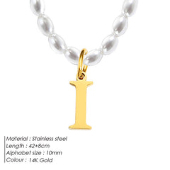 Lumi Luxe Stainless Steel Letter Necklace