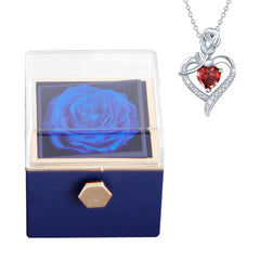 Rose Charm Jewelry Box & Necklace Set