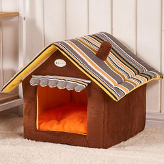 Cozy Stripe Removable Cover Pet Bed
