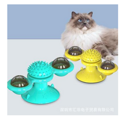 Twist & Tickle Rotating Cat Toy with Scratching and Teeth Cleaning