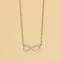 Zirconia Knot Light Luxury Clavicle Pendant Necklace