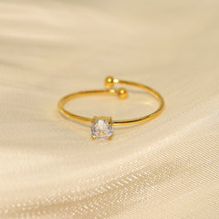Gleam Touch Ultra-Fine 18K Gold Adjustable Ring