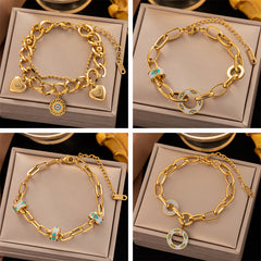 Titanium Elegance Oil Droplet Bracelet