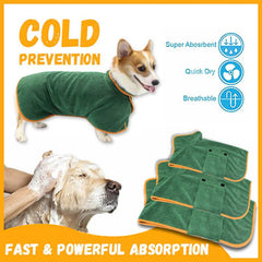 Absorbent Pet Towel with Waist-Wrapped Design