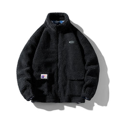 Arctic Luxe Men's Lambswool Stand Collar Winter Jacket