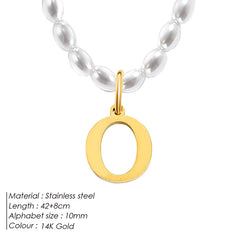 Lumi Luxe Stainless Steel Letter Necklace