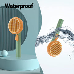 Fur Ease Self-Cleaning Pet Slicker Brush for Dogs, Cats & Small Pets