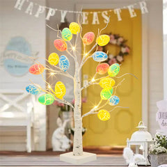 Spring Glow LED Birch Tree Easter Decoration