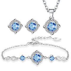 Diamond Breeze Women's Windmill Pendant Necklace & Bracelet Set